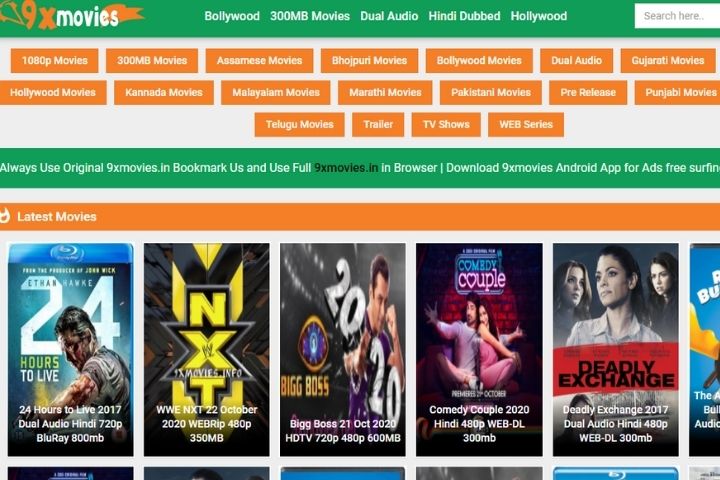 9xmovies –Online Movies Download Watch Hollywood Movies